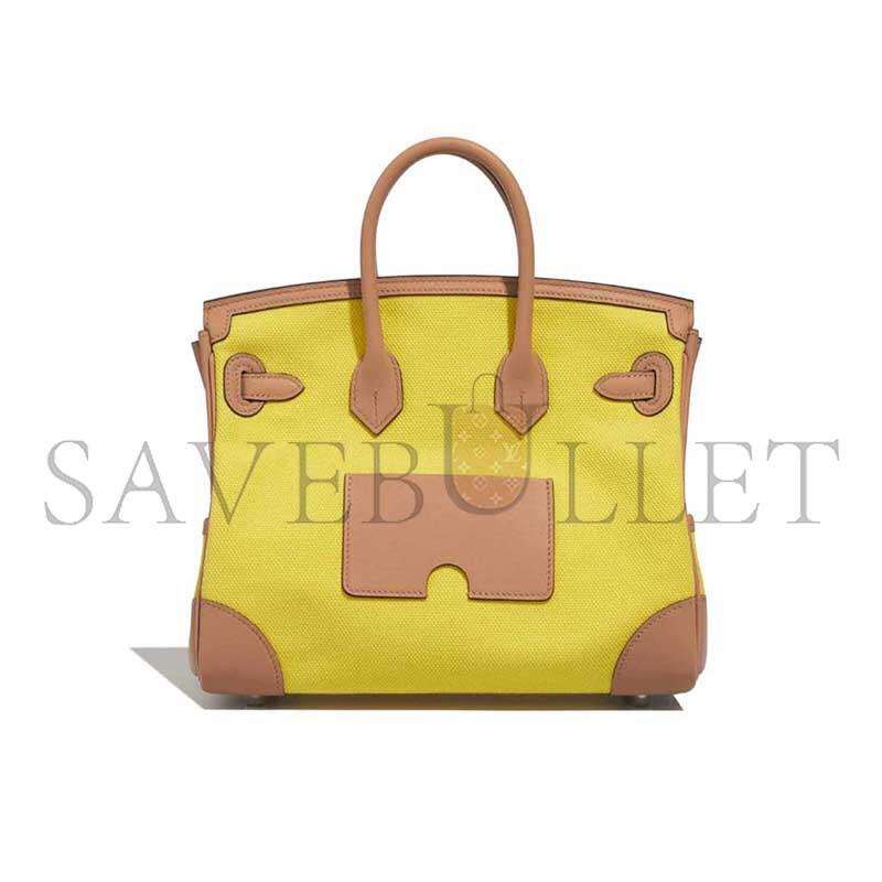 H**mes MASTER BIRKIN CARGO 25 TOILE SWIFT JAUNE CITRON CHAI (25*20*13cm)
